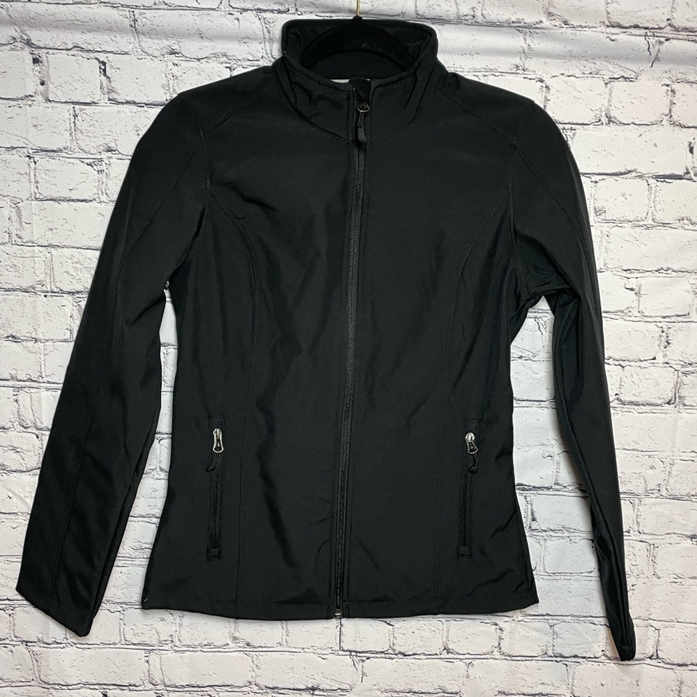 Port Authority Women’s Black Fleece Lined Soft Shell Water Resistant Jacket XS